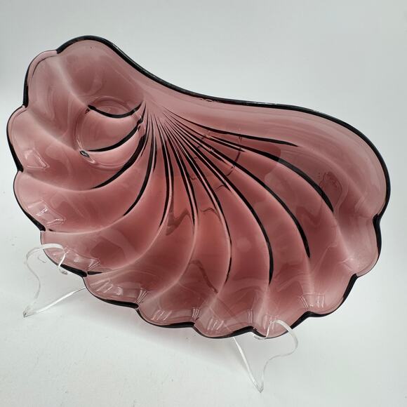 Vintage Hazel Atlas Moroccan Amethyst Snack Plates Swirl Pattern Set of 4 - Picture 2 of 6